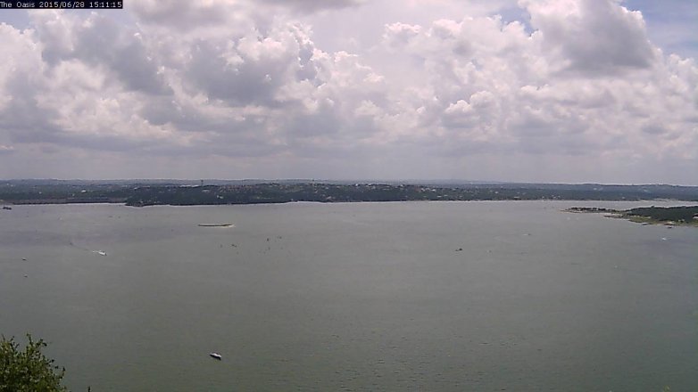Lake Travis webcam, June 28, 2015 2:20 PM CT
