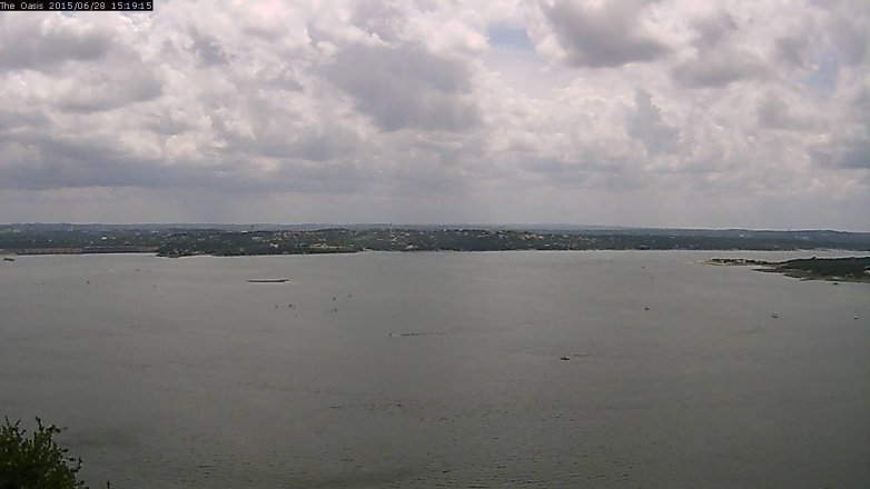 Lake Travis webcam, June 28, 2015 2:25 PM CT