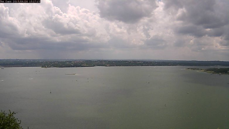 Lake Travis webcam, June 28, 2015 2:35 PM CT