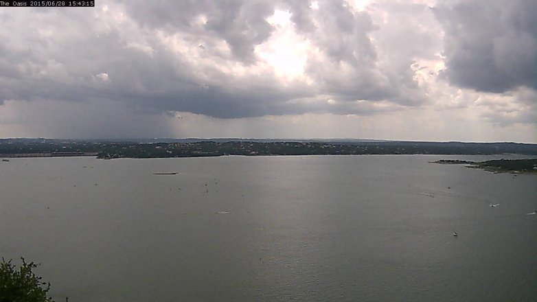 Lake Travis webcam, June 28, 2015 2:50 PM CT