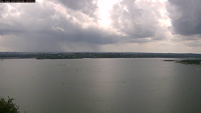 Lake Travis webcam, June 28, 2015 2:55 PM CT