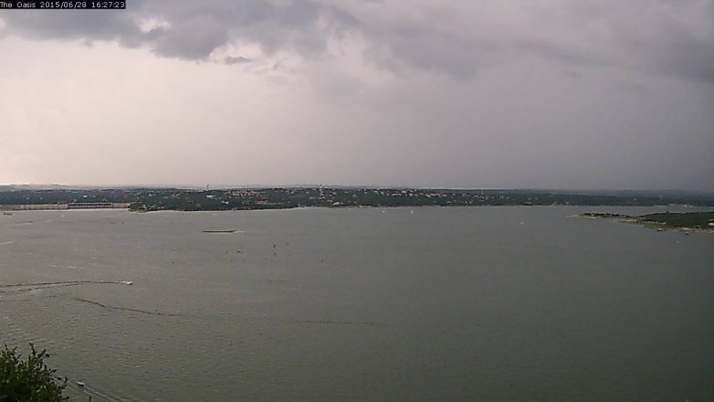 Lake Travis webcam, June 28, 2015 3:35 PM CT