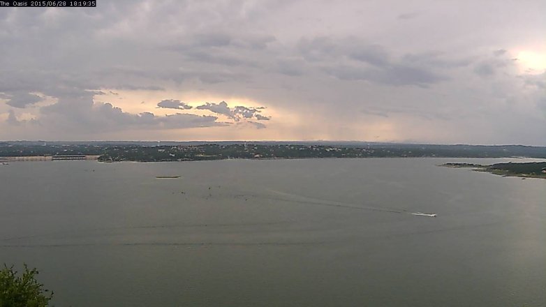 Lake Travis webcam, June 28, 2015 5:25 PM CT