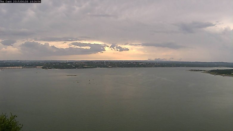 Lake Travis webcam, June 28, 2015 5:35 PM CT