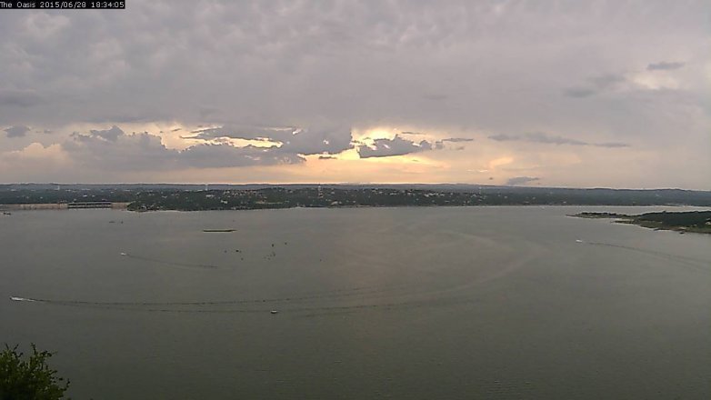 Lake Travis webcam, June 28, 2015 5:40 PM CT