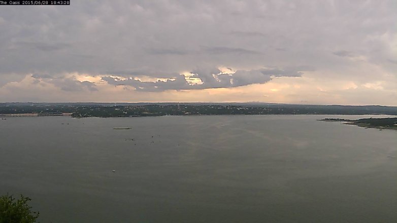 Lake Travis webcam, June 28, 2015 5:50 PM CT