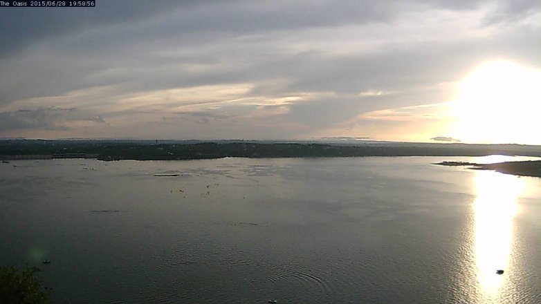 Lake Travis webcam, June 28, 2015 7:05 PM CT