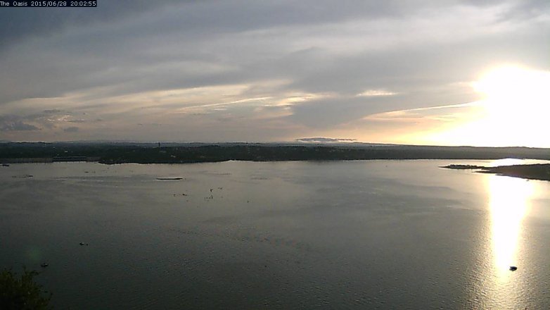 Lake Travis webcam, June 28, 2015 7:10 PM CT