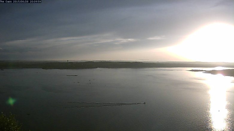 Lake Travis webcam, June 28, 2015 7:20 PM CT