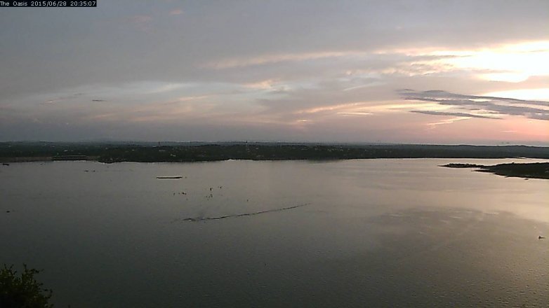 Lake Travis webcam, June 28, 2015 7:45 PM CT