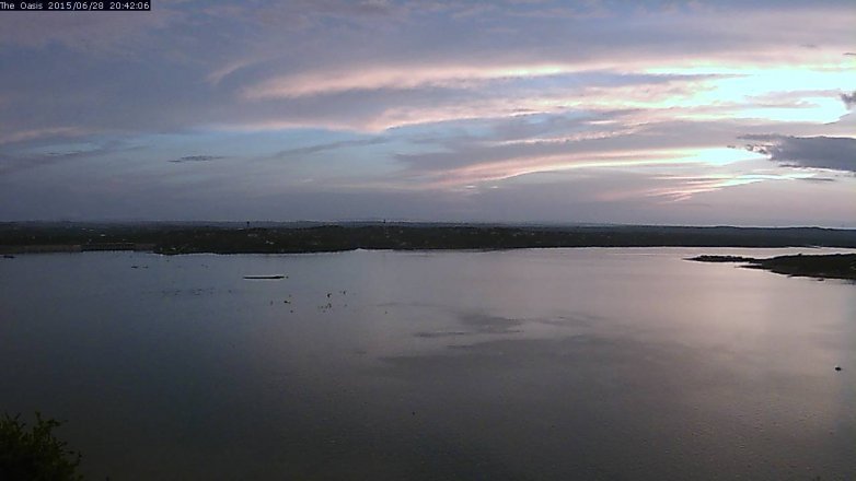 Lake Travis webcam, June 28, 2015 7:50 PM CT