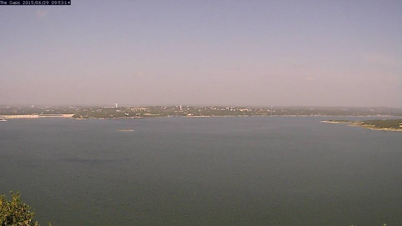 Lake Travis webcam, June 29, 2015 9:00 AM CT