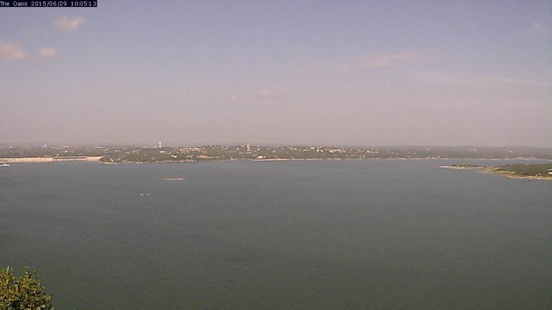 Lake Travis webcam, June 29, 2015 9:10 AM CT