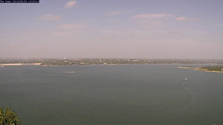 Lake Travis webcam, June 29, 2015 9:35 AM CT