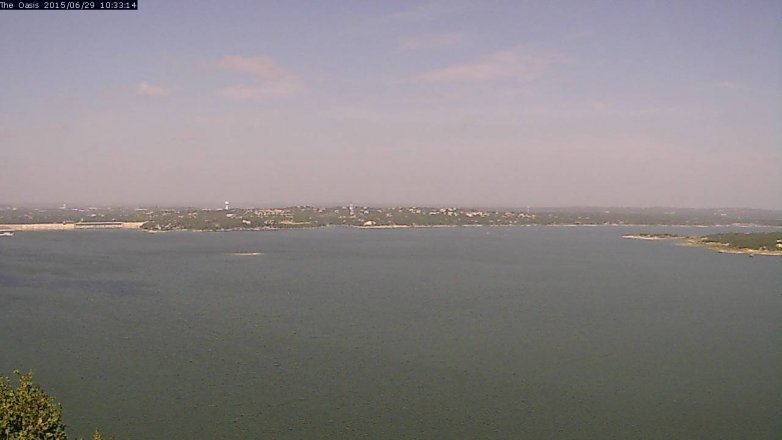 Lake Travis webcam, June 29, 2015 9:40 AM CT