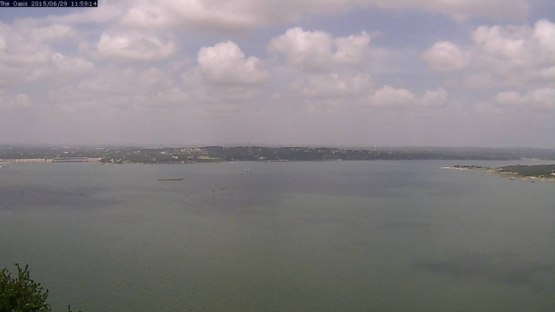 Lake Travis webcam, June 29, 2015 11:05 AM CT