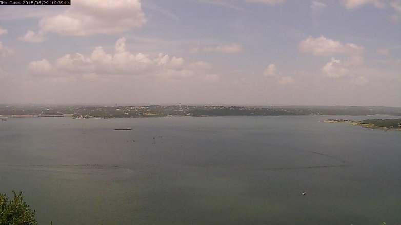 Lake Travis webcam, June 29, 2015 11:45 AM CT