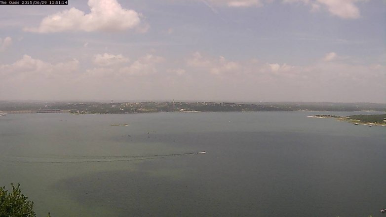 Lake Travis webcam, June 29, 2015 11:55 AM CT