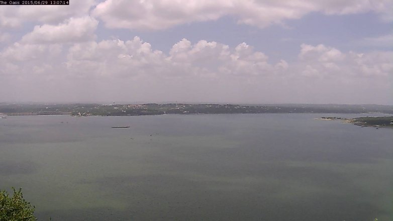 Lake Travis webcam, June 29, 2015 12:15 PM CT