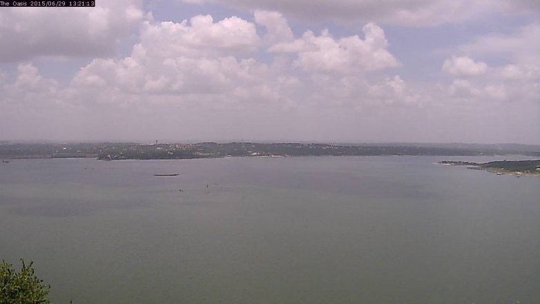 Lake Travis webcam, June 29, 2015 12:30 PM CT
