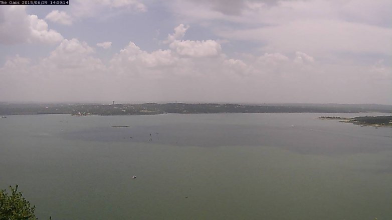 Lake Travis webcam, June 29, 2015 1:15 PM CT