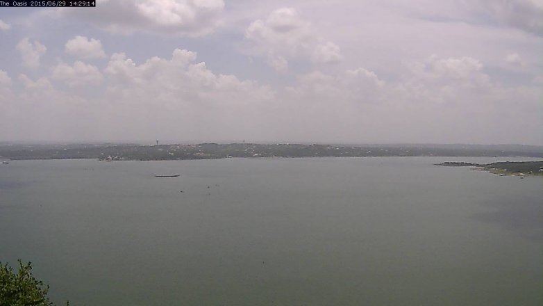 Lake Travis webcam, June 29, 2015 1:35 PM CT