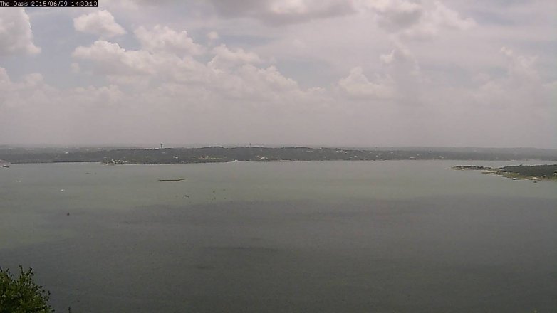 Lake Travis webcam, June 29, 2015 1:40 PM CT