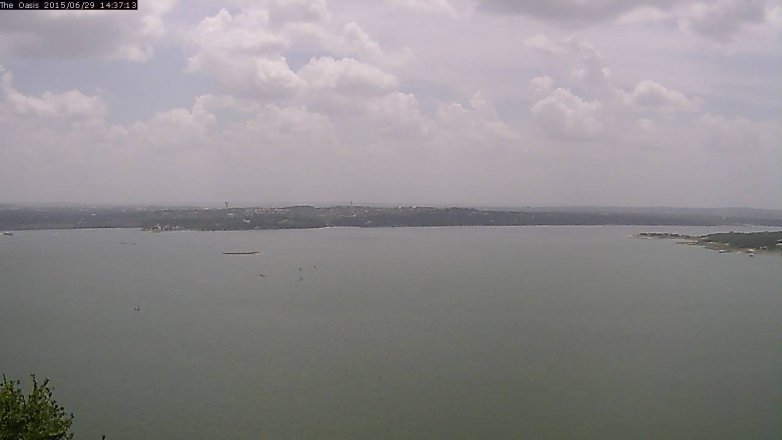 Lake Travis webcam, June 29, 2015 1:45 PM CT