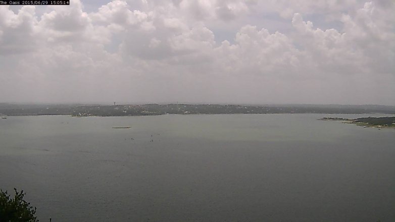 Lake Travis webcam, June 29, 2015 2:10 PM CT