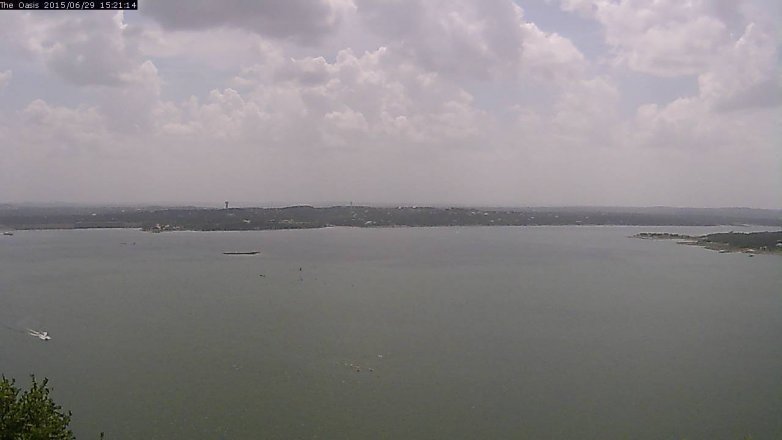 Lake Travis webcam, June 29, 2015 2:25 PM CT