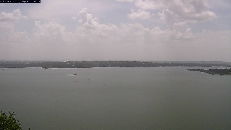 Lake Travis webcam, June 29, 2015 2:40 PM CT