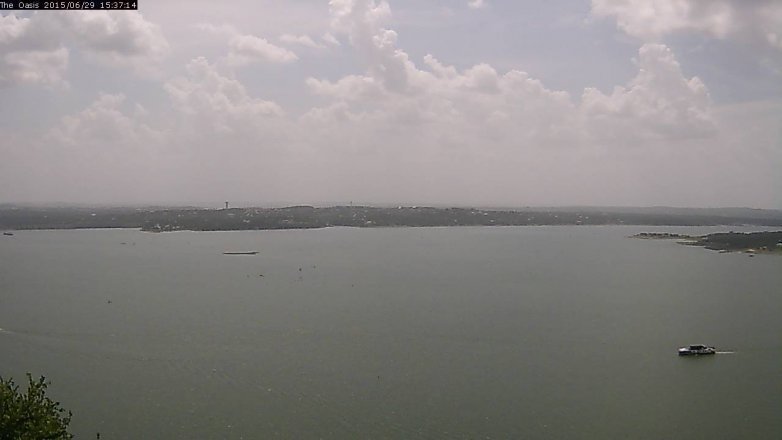 Lake Travis webcam, June 29, 2015 2:45 PM CT