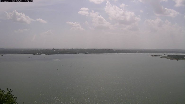 Lake Travis webcam, June 29, 2015 3:25 PM CT