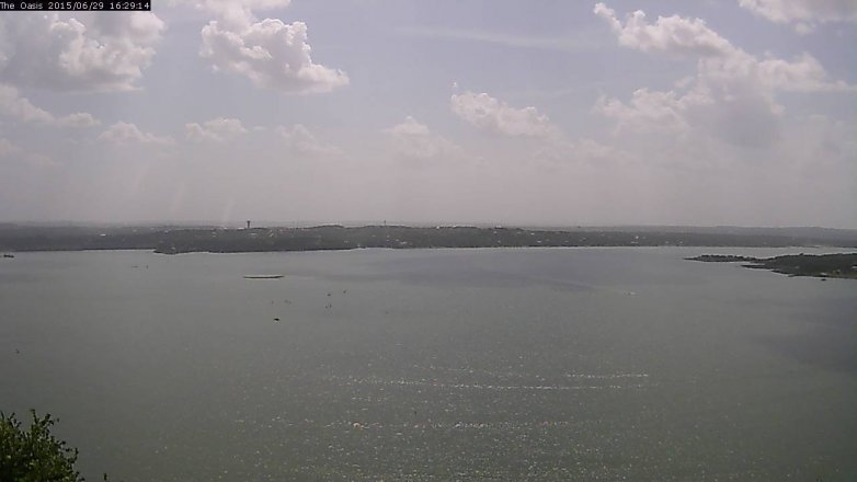 Lake Travis webcam, June 29, 2015 3:35 PM CT
