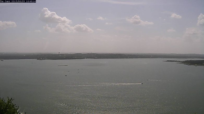 Lake Travis webcam, June 29, 2015 3:55 PM CT