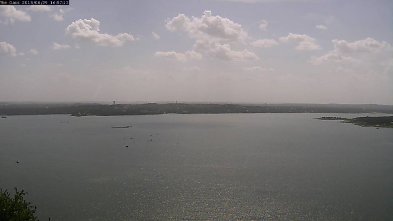 Lake Travis webcam, June 29, 2015 4:05 PM CT