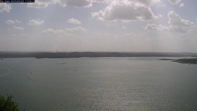 Lake Travis webcam, June 29, 2015 4:15 PM CT