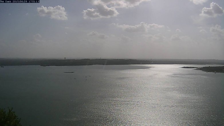 Lake Travis webcam, June 29, 2015 4:55 PM CT