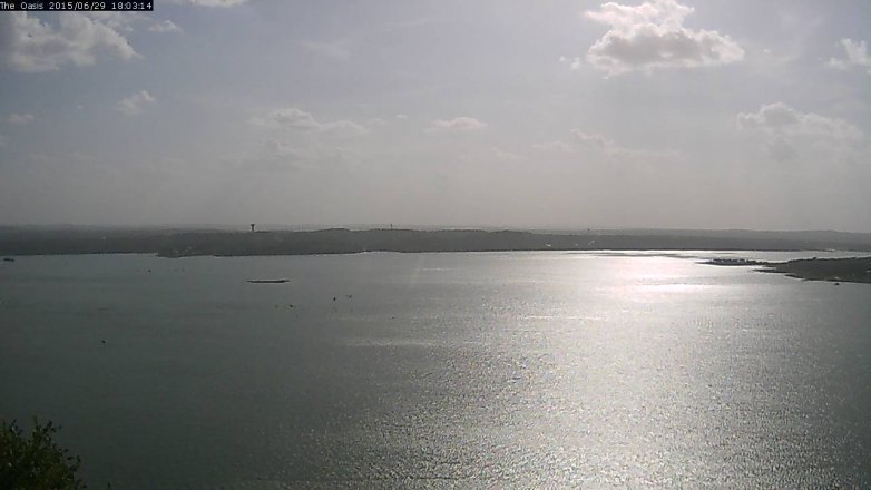 Lake Travis webcam, June 29, 2015 5:10 PM CT