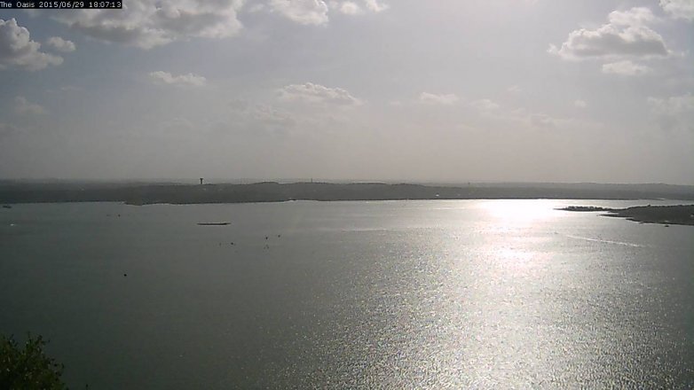Lake Travis webcam, June 29, 2015 5:15 PM CT