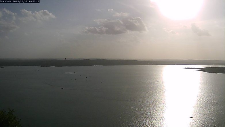 Lake Travis webcam, June 29, 2015 6:05 PM CT