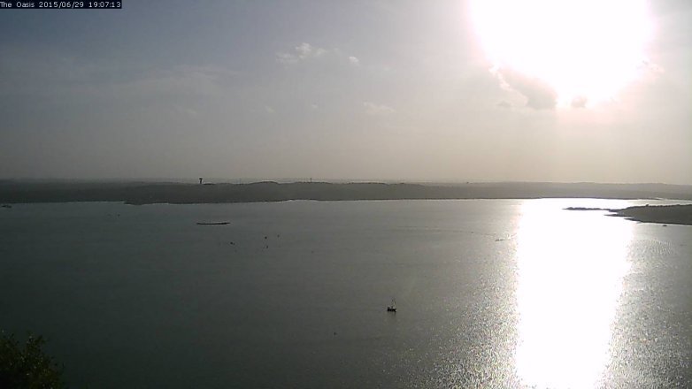 Lake Travis webcam, June 29, 2015 6:15 PM CT