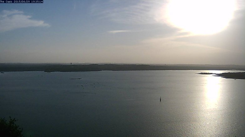 Lake Travis webcam, June 29, 2015 6:40 PM CT