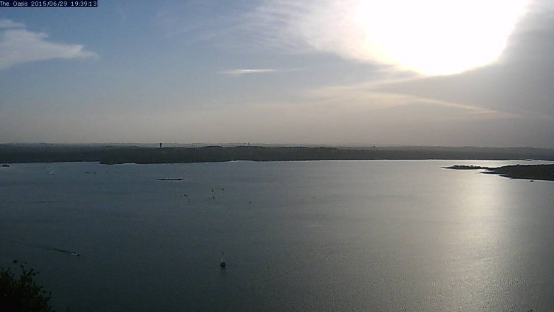 Lake Travis webcam, June 29, 2015 6:45 PM CT