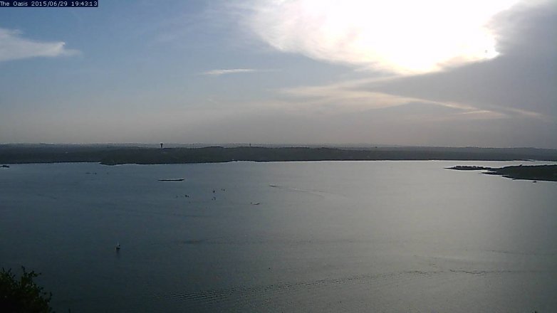 Lake Travis webcam, June 29, 2015 6:50 PM CT