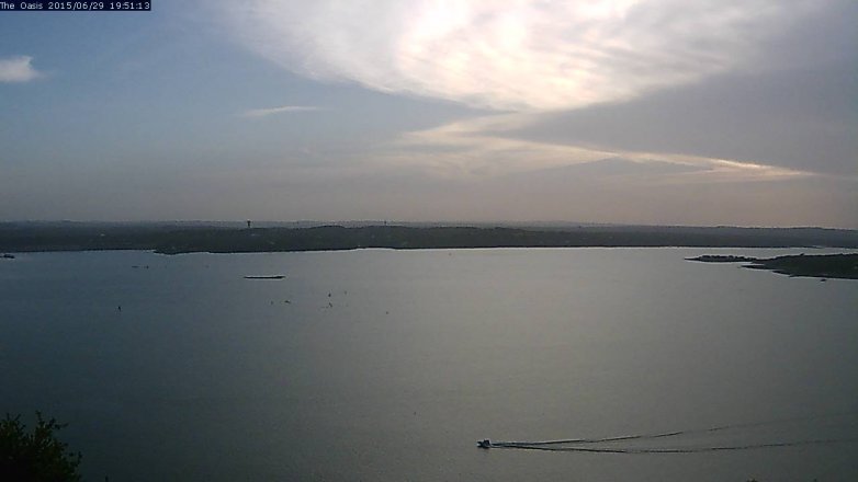 Lake Travis webcam, June 29, 2015 6:55 PM CT