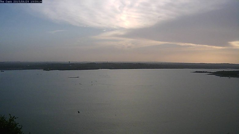 Lake Travis webcam, June 29, 2015 7:05 PM CT