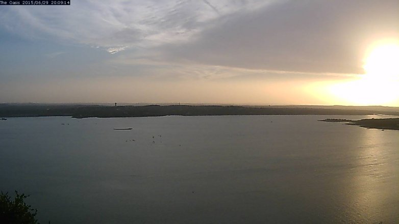 Lake Travis webcam, June 29, 2015 7:15 PM CT