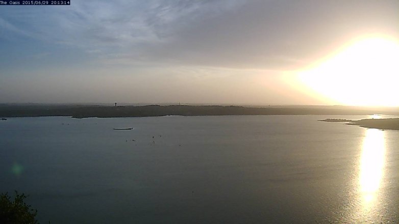 Lake Travis webcam, June 29, 2015 7:20 PM CT