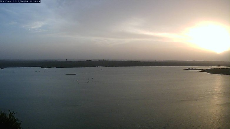 Lake Travis webcam, June 29, 2015 7:30 PM CT